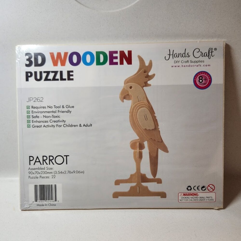 NEW 3D Puzzle Cockatoo Parrot Bird Figure STEM KIT CRAFT Project Science Lab Req